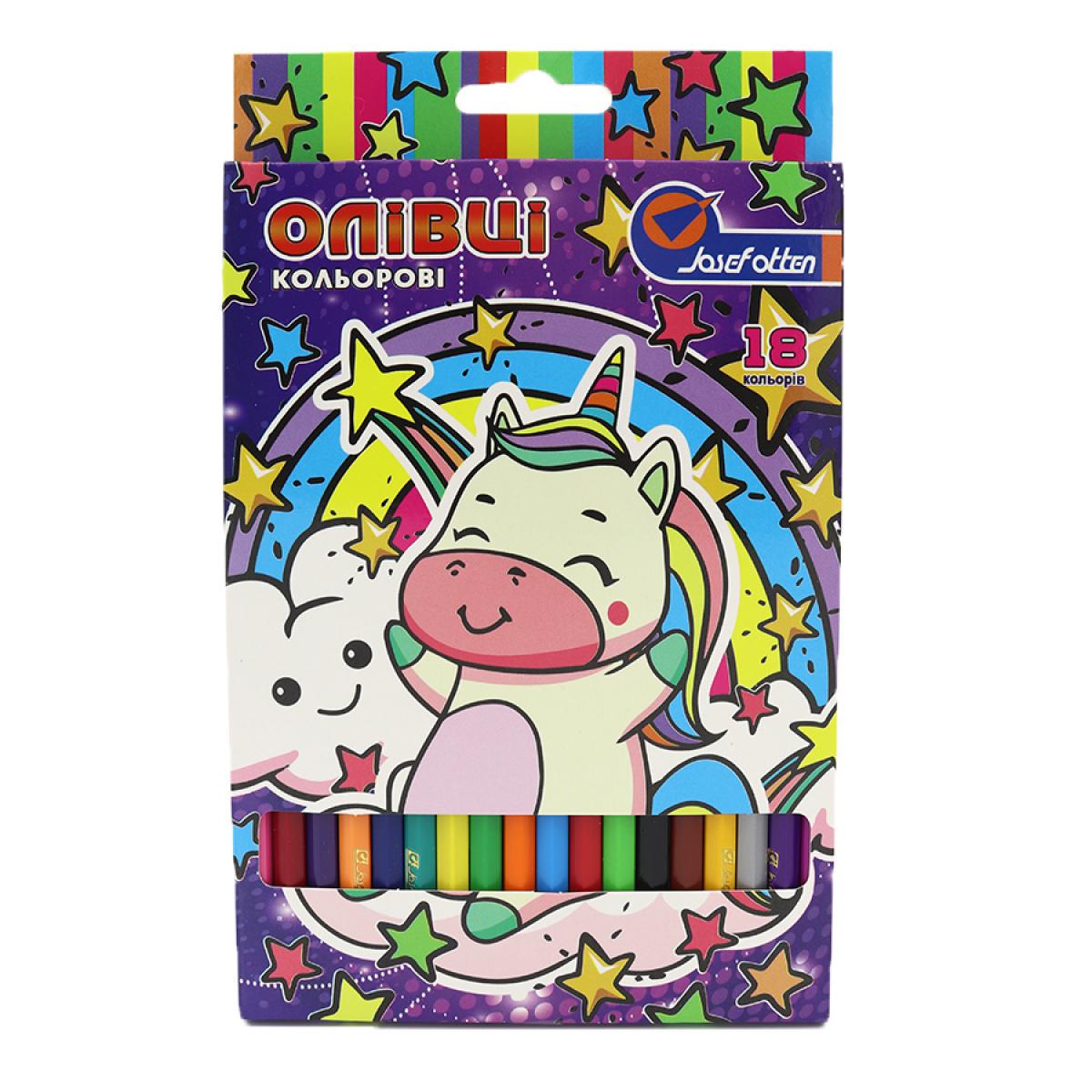 Олівці пластикові J. Otten Єдиноріг 18 кольорів (MTT-156954)