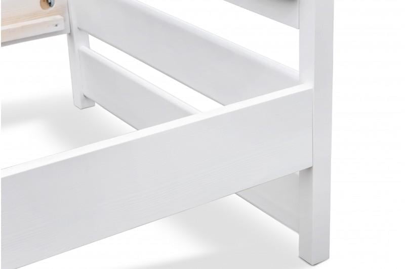 Кровать Лили Ламели 900х2000 мм Угол-Г Белый сосна (А0057261) - фото 6