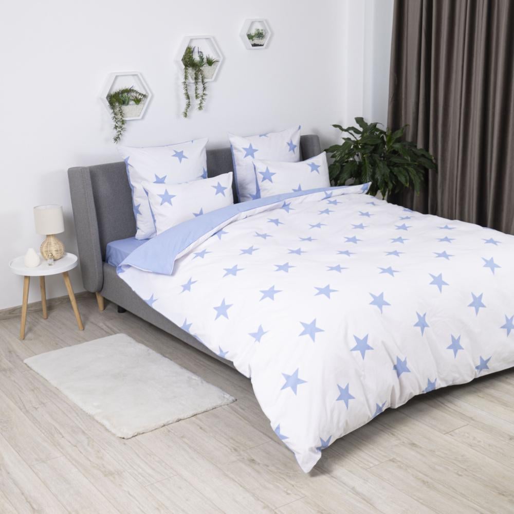 Комплект постільної білизни ТЕП Soft Dreams Morning Star двоспальний 175x210 см наволочки 2х70х70 см Blue (17669)