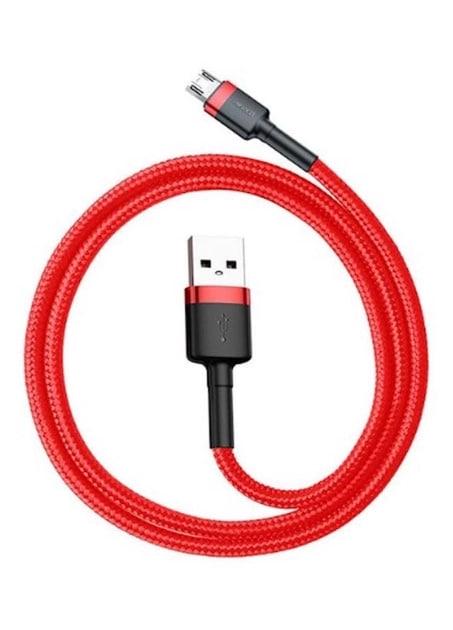 Кабель для швидкої зарядки BASEUS Cafule Cable USB 2,4 A 0,5 м Red (CAMKLF-A09) - фото 8