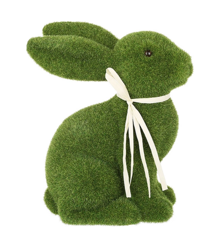 Фигурка пластиковая Кролик флок 25 см (42199)