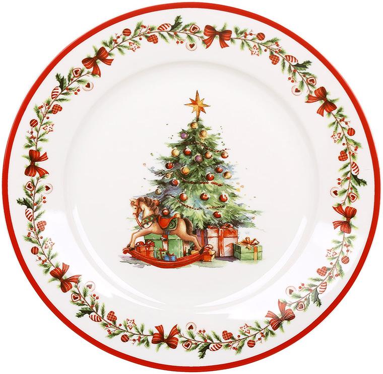 Тарілка порцелянова Різдвяна Ялинка 19 см