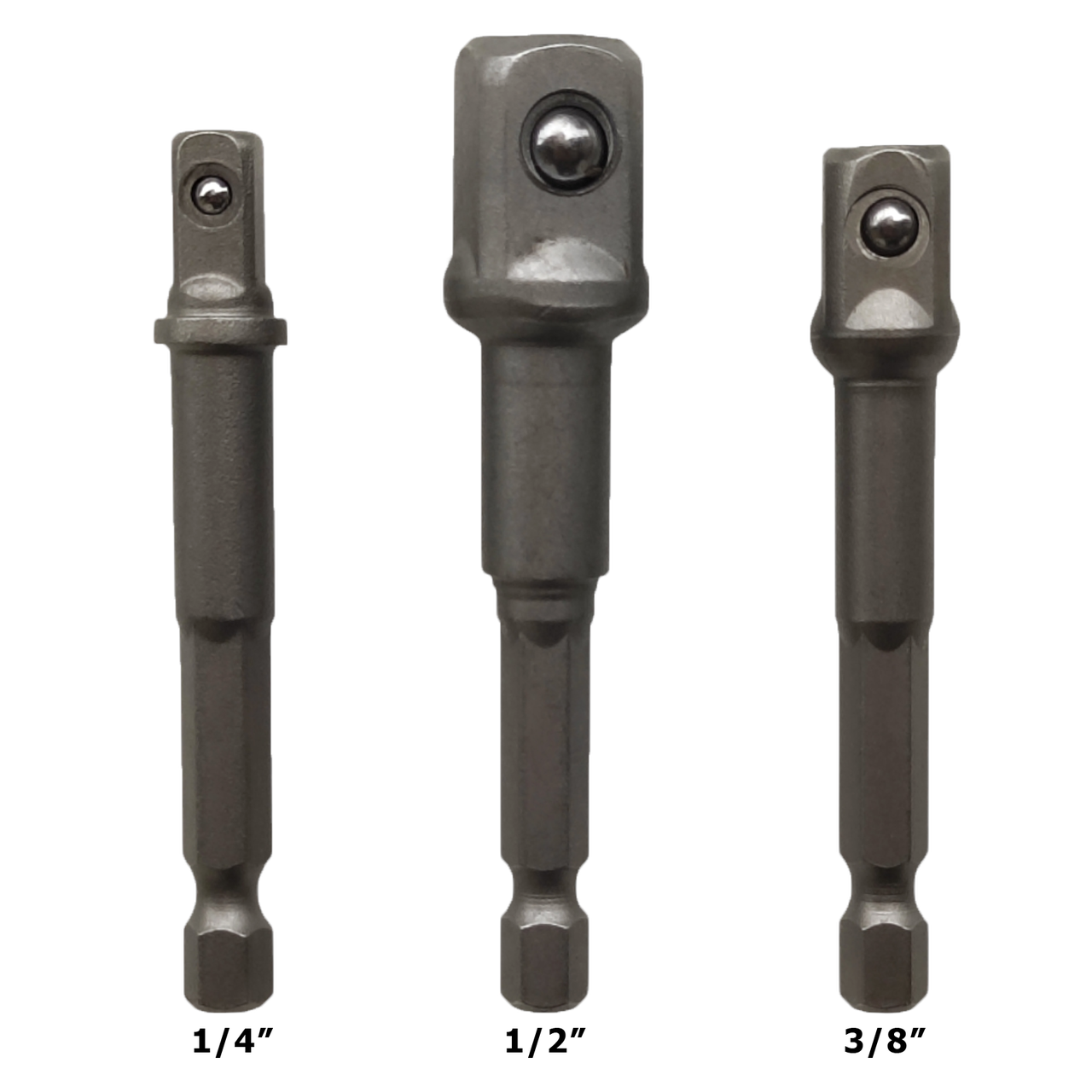 Набор адаптеров 1/4" для торцевых насадок 3 шт. (51680)