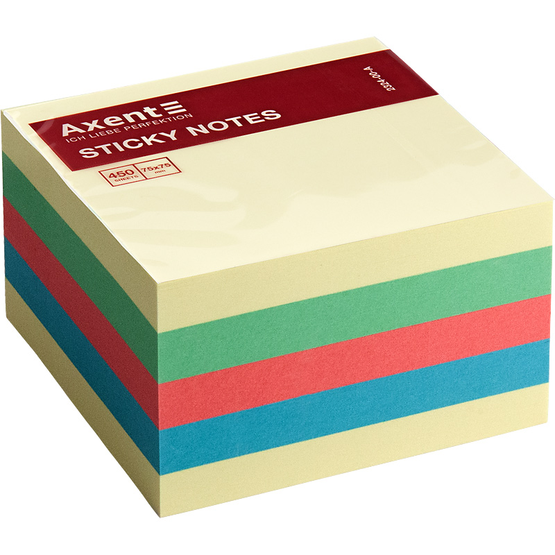 Бумага для заметок Axent 75x75 мм 450 листов пастельные цвета 2324-00-A (4250266203516)