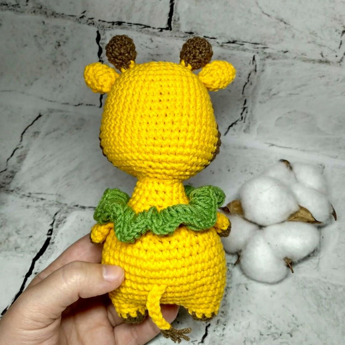 Мягкая игрушка вязаная ручной работы Жираф 14 см Желтый (202-80-5) - фото 3 Мягкая игрушка вязаная ручной работы Жираф 14 см Желтый (202-80-5) - фото 3