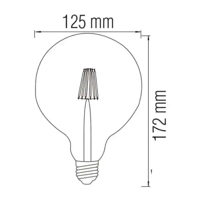 Светодиодная лампа Horoz Electric Filament Rustic Globe S-6 6W E27 - фото 2