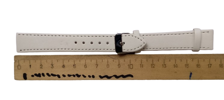 Ремешок для часов кожаный гладкий 18х170 мм Белый (3834) - фото 3 Ремешок для часов кожаный гладкий 18х170 мм Белый (3834) - фото 3