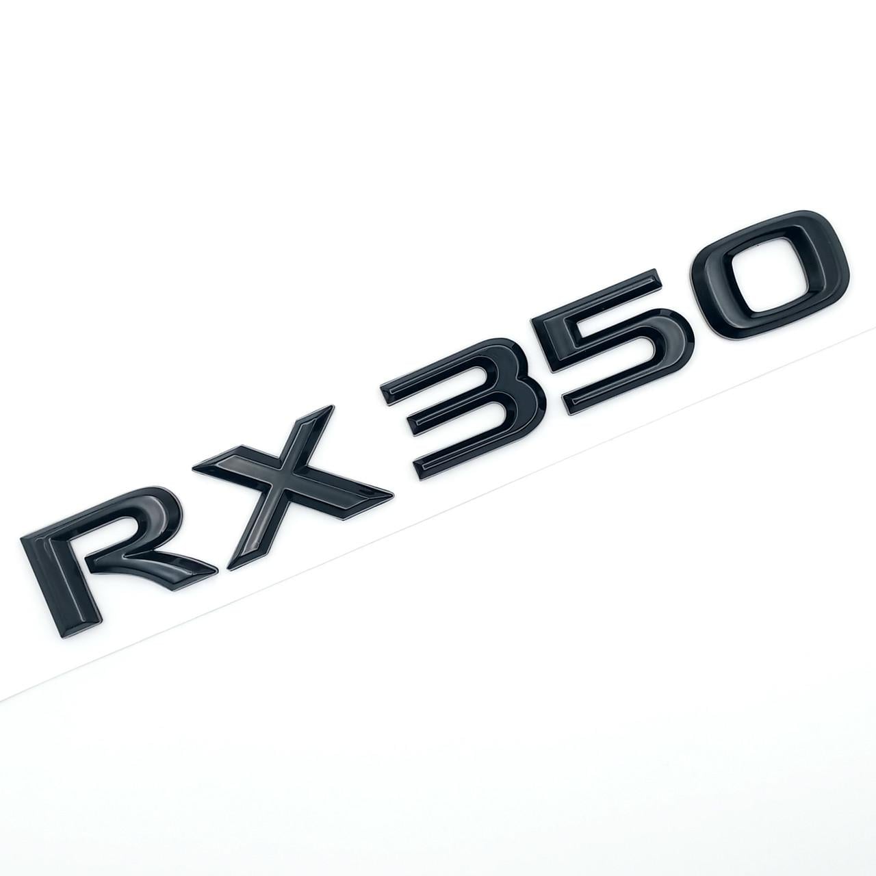 Эмблема надпись RX350 Lexus ABS 17х2,1 см Черный глянцевый (2703751217)