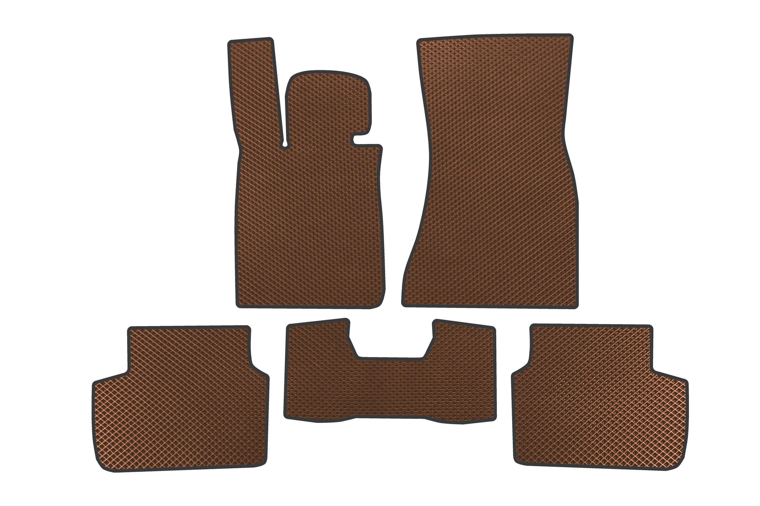 Коврики автомобильные Digital Designs EVA для G11 для BMW 7 серия G11/G12 2015-2022 гг. этилвинилацетат Коричневый (183493)