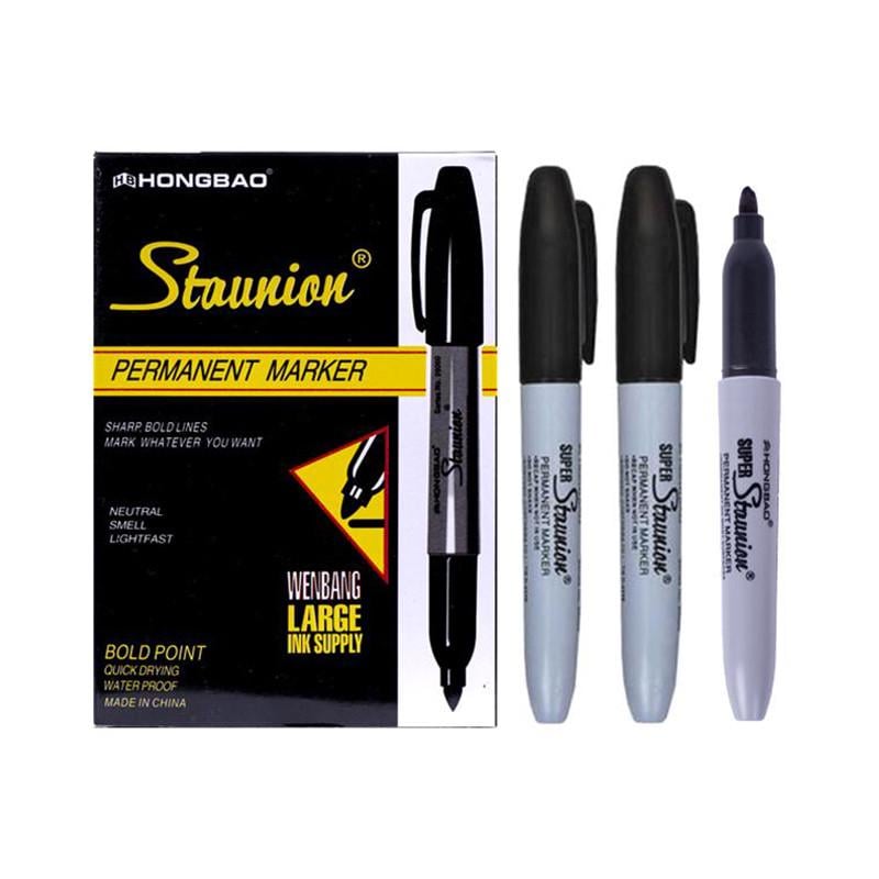 Маркер перманентный Bambi толстый на спиртовой основе Черный (WM-231-M-14) - фото 2