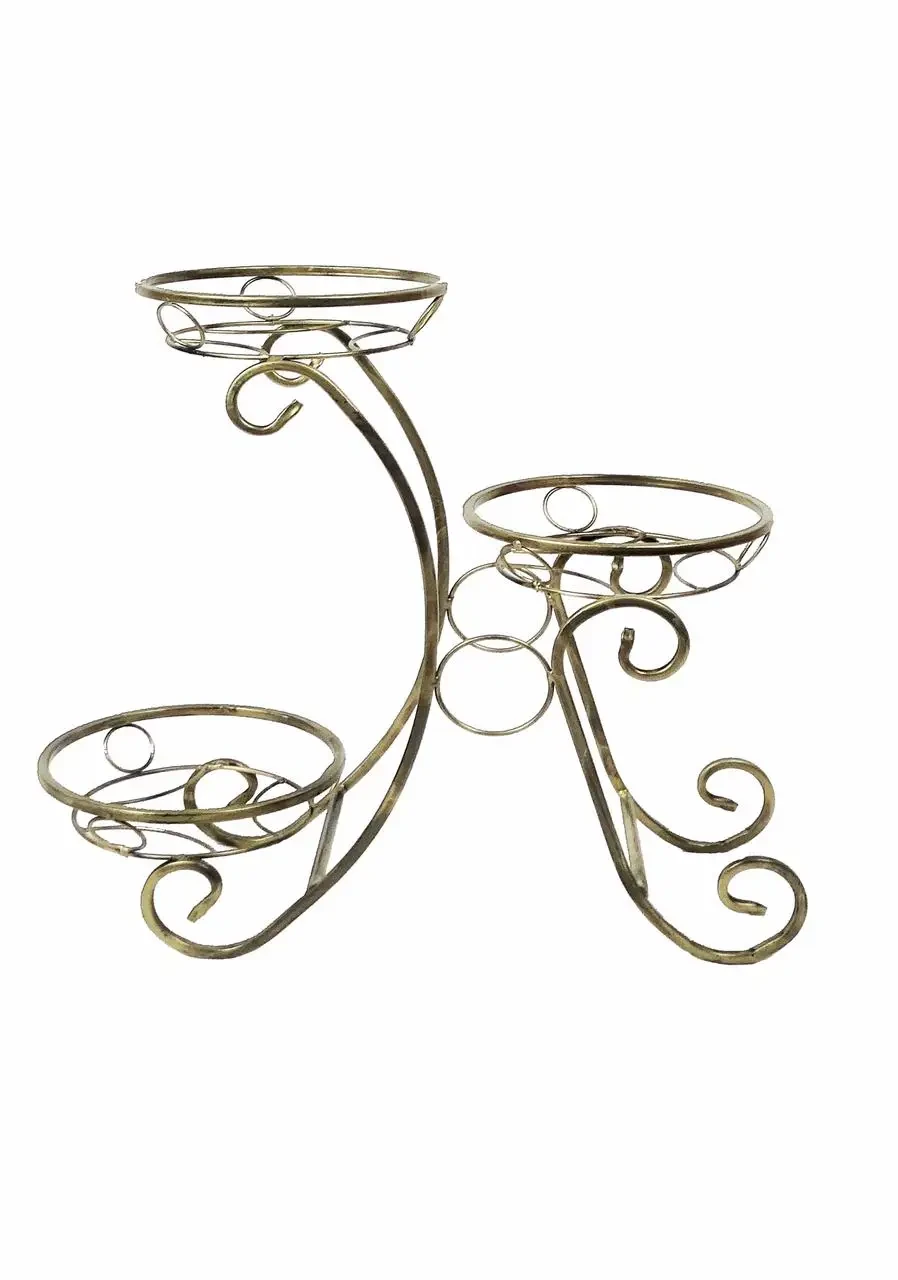 Держатель для цветов Хатинка Сани на 3 вазона кованый d 20 см (CNT00011749)