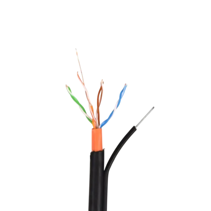 Кабель витая пара Atis UTP 4х2х0,5-CU PVC-PE MP cat.5e UTP медь наружная с несущей проволокой бухта 305 м