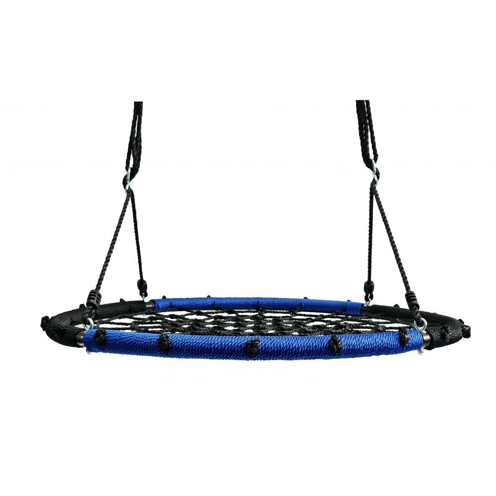 Гойдалка-гніздо кругла дитяча Spoko SP-2C садова підвісна для вулиці 100 см Чорно-синій (42401007) - фото 4