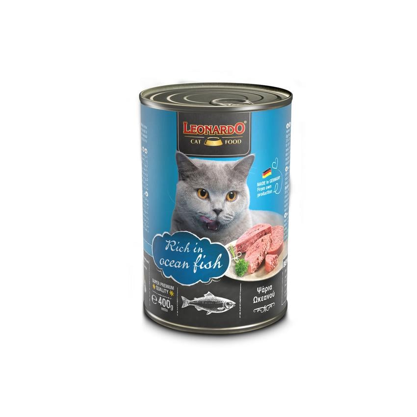 Консерва для котів Leonardo м'ясо з рибою 400 г (756206)