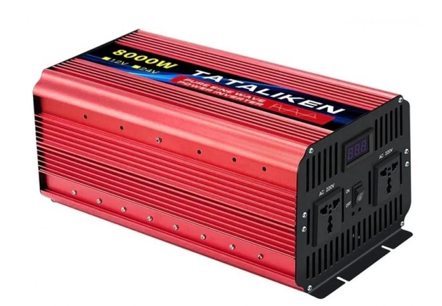 Инвертор портативный Tataliken 12-220 8000 Вт Красный (18170080) - фото 1 Инвертор портативный Tataliken 12-220 8000 Вт Красный (18170080) - фото 1