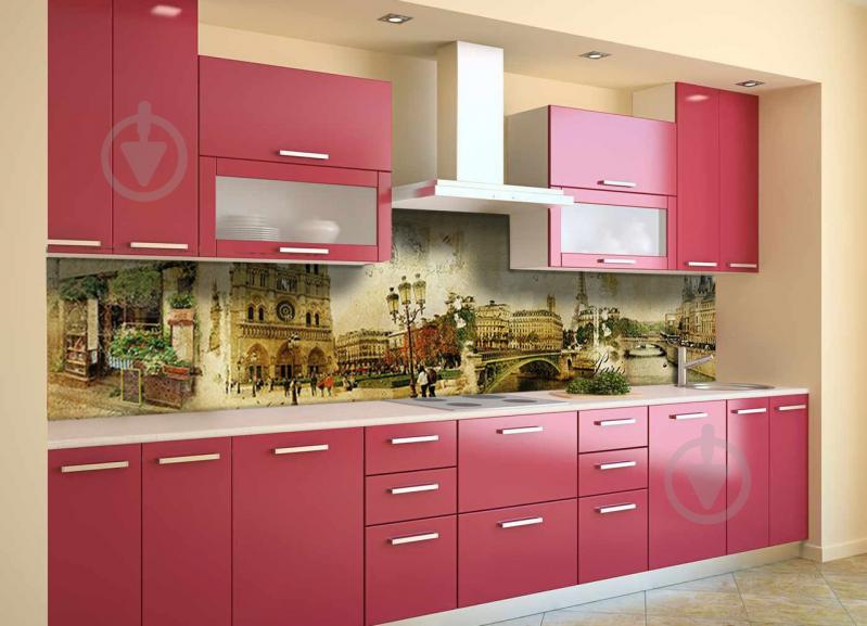 Скинали на кухню Zatarga «Поштова Марка» 600х2500 мм вінілова 3Д наклейка кухонний фартух самоклеюча Z180519