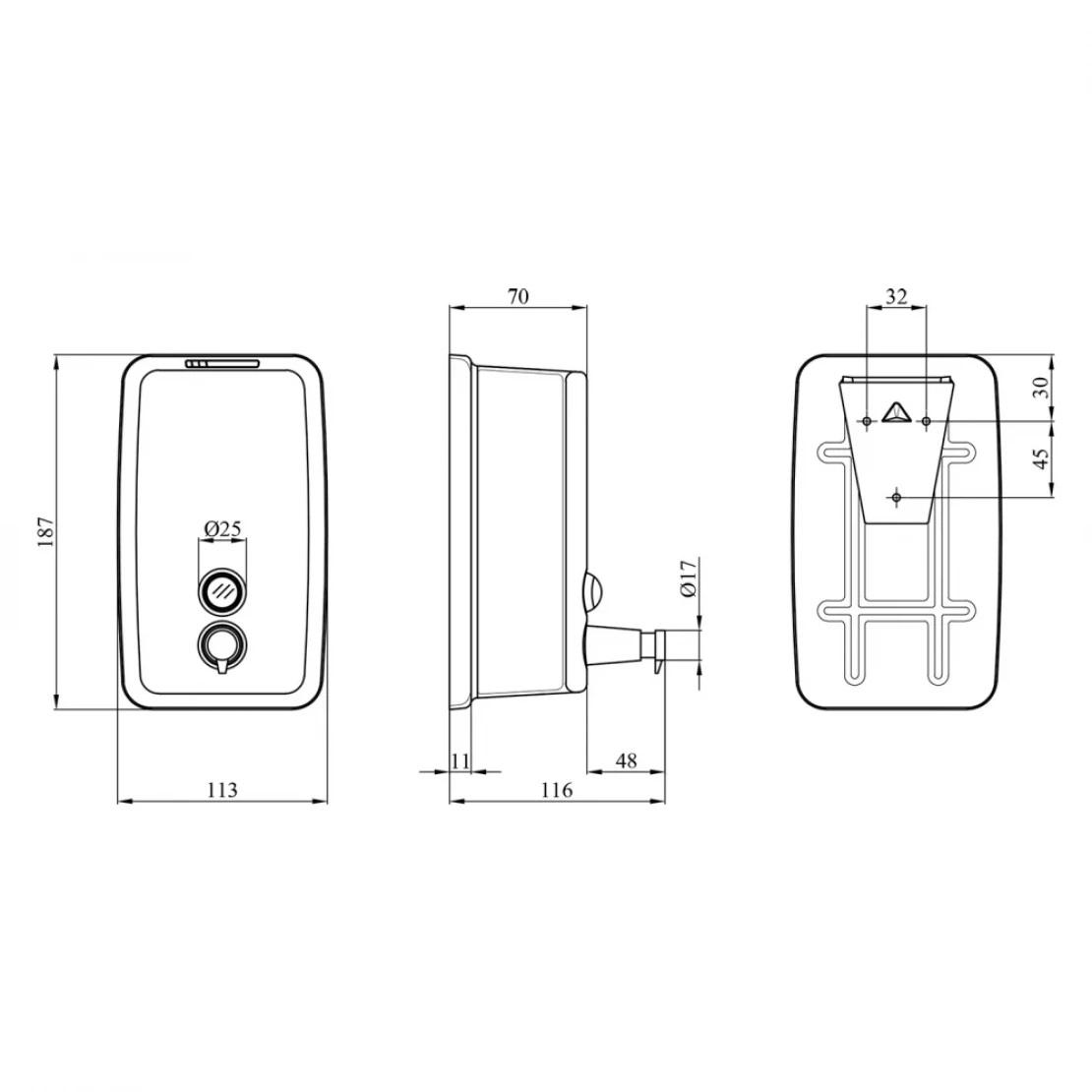 Диспенсер для жидкого мыла Kroner KRM Rizze ACC405-8 (CV022962) - фото 2