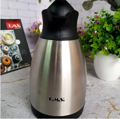 Термос для чая/кофе OMS из нержавеющей стали 1500 мл Серебристый (3281-1.5) - фото 5 Термос для чая/кофе OMS из нержавеющей стали 1500 мл Серебристый (3281-1.5) - фото 5