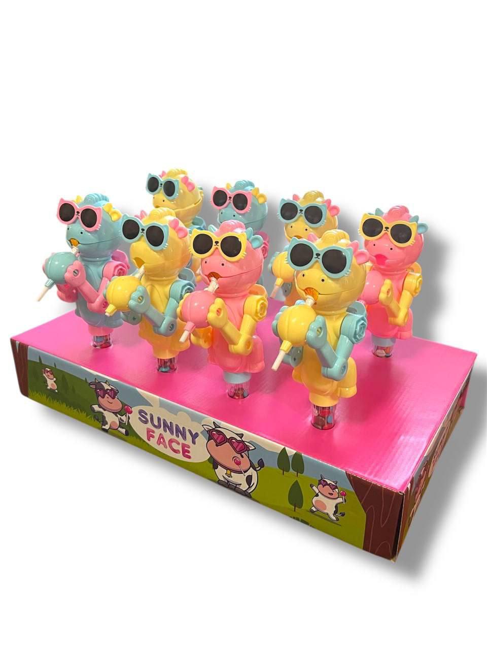 Леденец Sunny Face с игрушкой коровка в очках 8 шт. (00000006339)