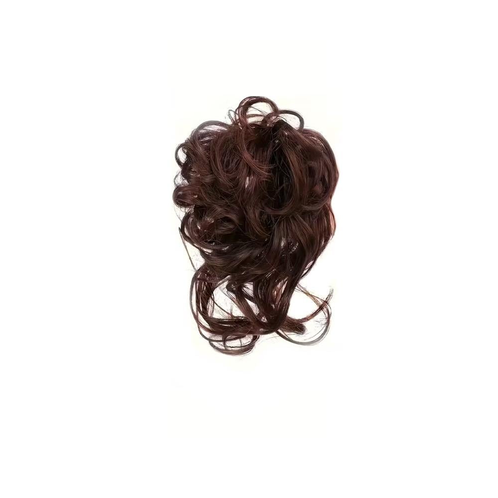 Шиньон пучок накладка с локонами из искусственных волос на резинке Темно-коричневый (3000003937) Шиньон пучок накладка с локонами из искусственных волос на резинке Темно-коричневый (3000003937)