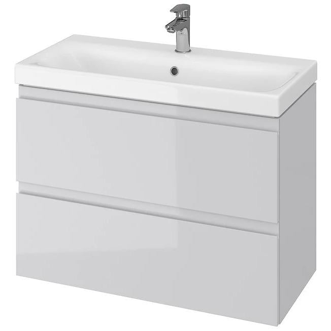 Тумба с умывальником подвесная Cersanit Moduo Set B07 S801-224 80x62x38 см Серый (237835)