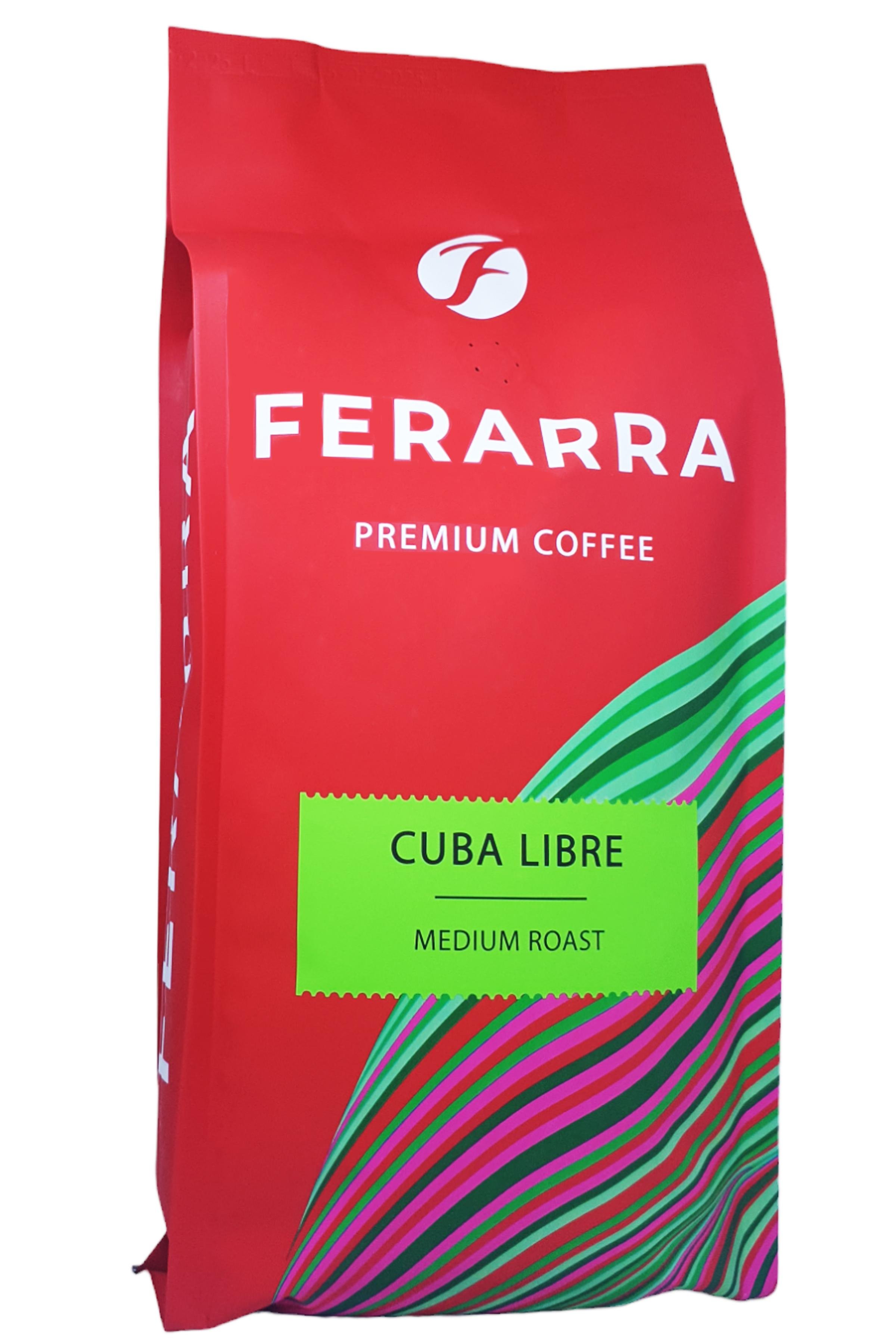 Кофе Ferarra Cuba Libre с ароматом рома-забаглионе зерно 1 кг (54541)