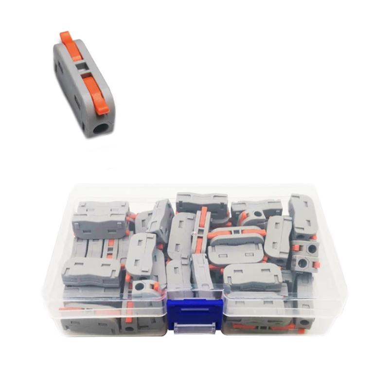 Набор клемм Tactix 0,08-4 мм2 32А 1-1 проходная наборная 30х8х13,5 мм 50 шт. Оранжевый (CT2-1M-50box)