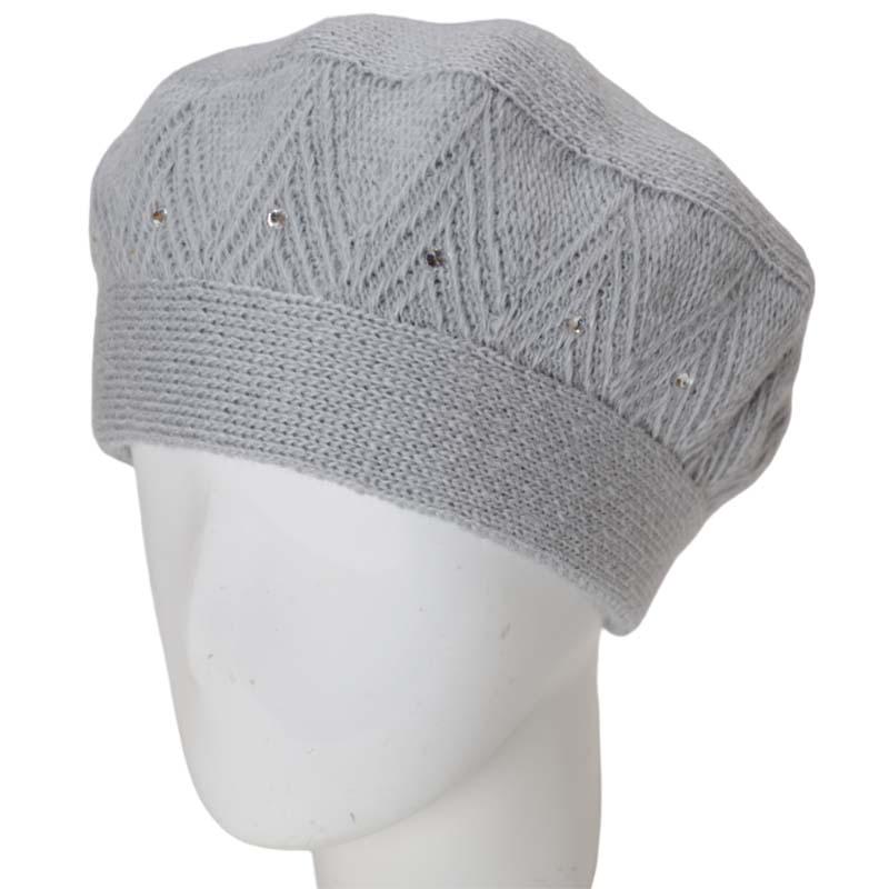 Берет жіночий Lirus Люся подвійний Сіро-блакитний (131957)