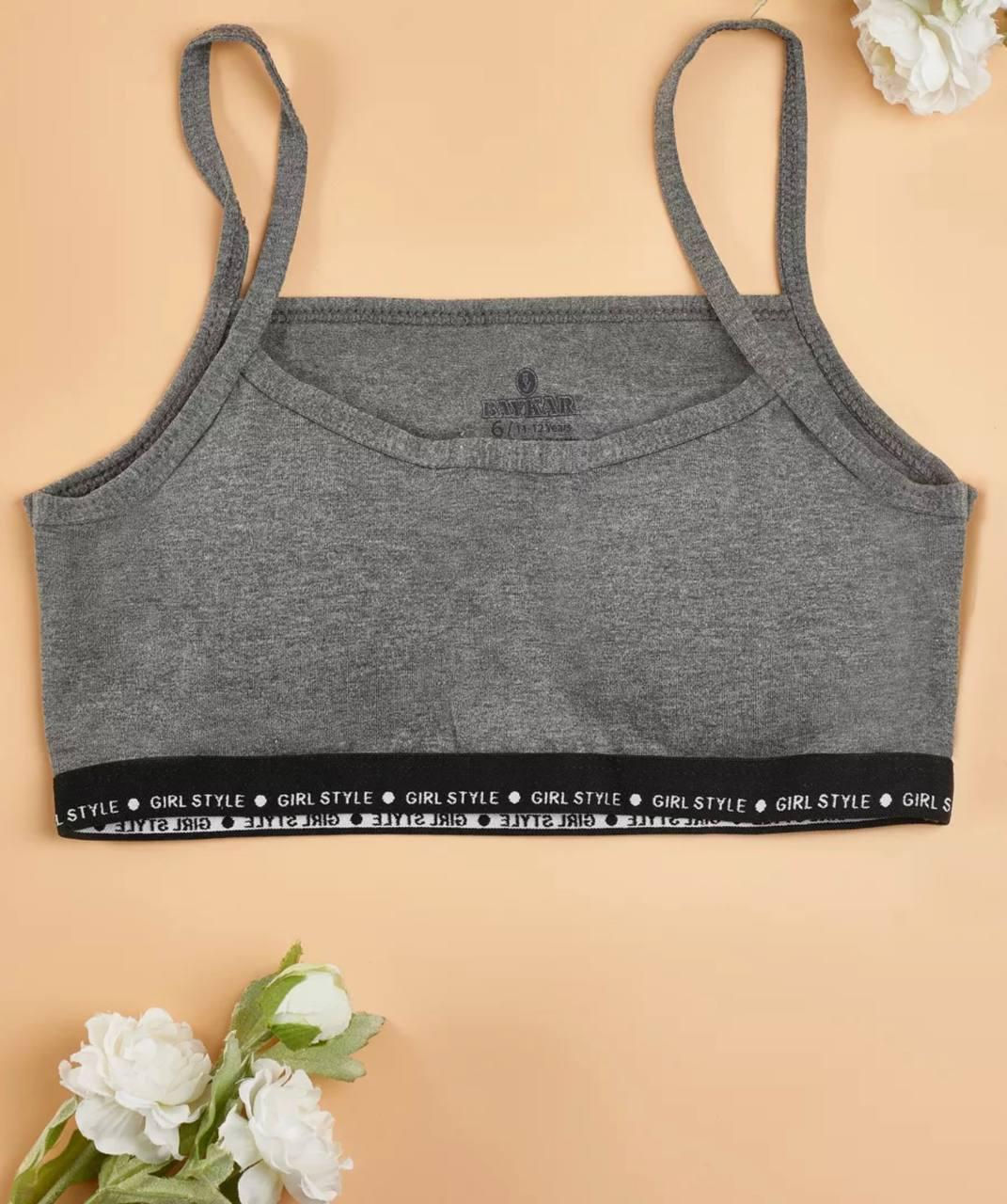 Топ пуш-ап для дівчинки-підлітка BAYKAR р. 8 170-176 см 15-16 років Темно-сірий (4012-23)