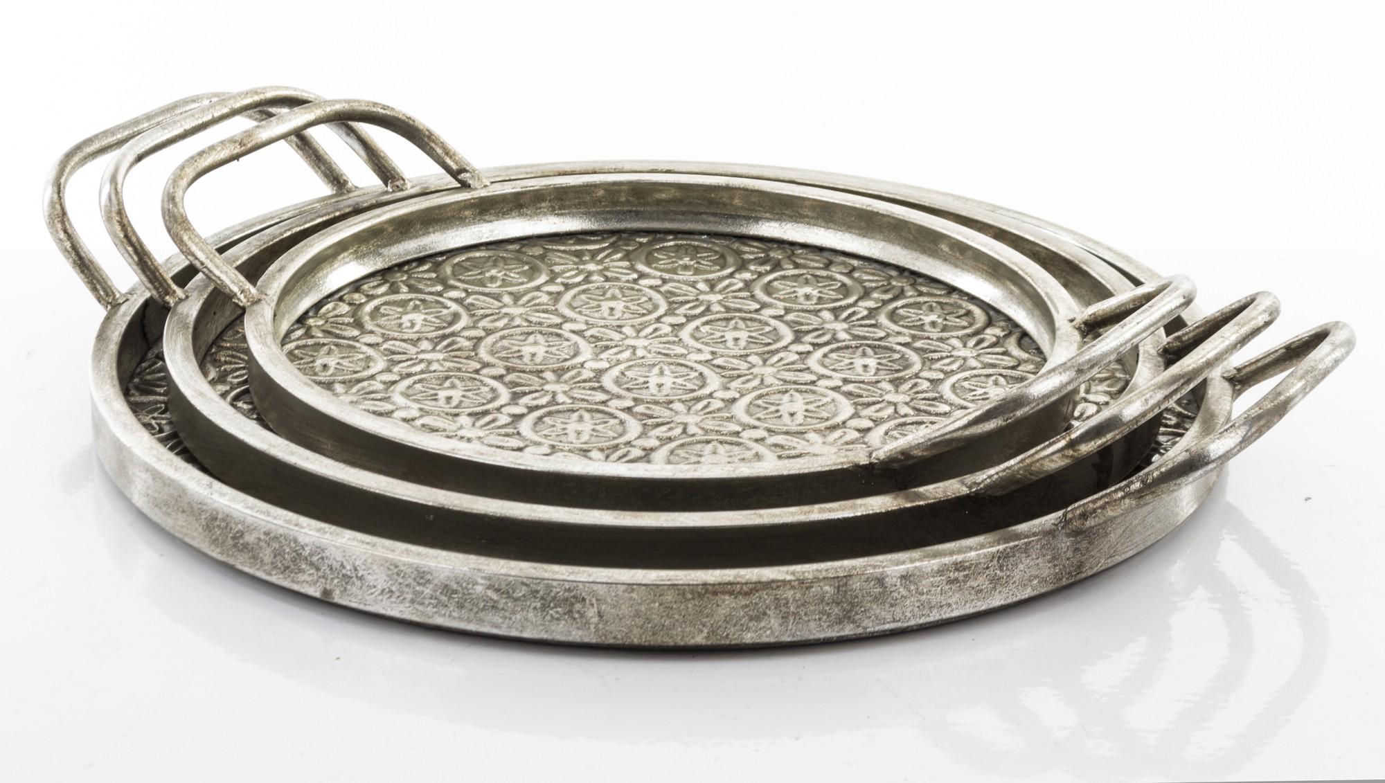 Набір таць декоративних 3 шт. 6,5x44,5x38/6,5x39,5x33,5/ 6x34,5x28 см (142388) - фото 3 Набір таць декоративних 3 шт. 6,5x44,5x38/6,5x39,5x33,5/ 6x34,5x28 см (142388) - фото 3