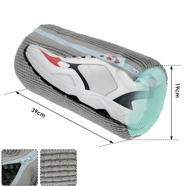 Мішок для прання BauTech взуття в пральній машині Сірий - фото 7