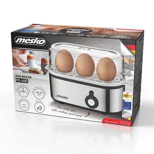 Яйцеварка автоматична Mesko MS 4485 на 3 яйця з мірною склянкою Silver (24869617) - фото 6