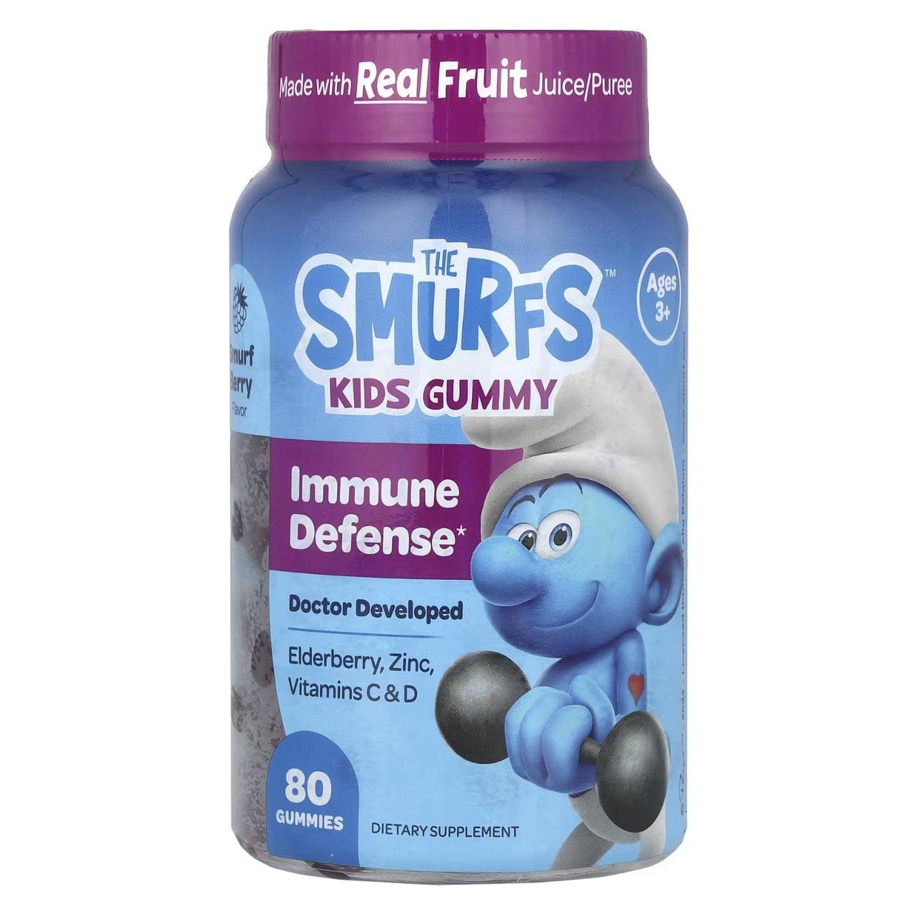 Мультивитамины для детей The Smurfs Ягоды для укрепления иммунитета от 3 лет 80 жев. табл. (24606474)