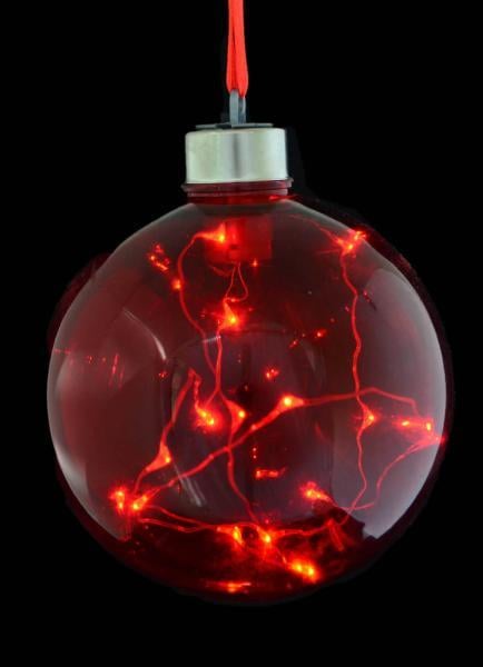 Шар Yes! Fun ⌀ 10 см с LED нитью 15 лампочек Красный (972737)