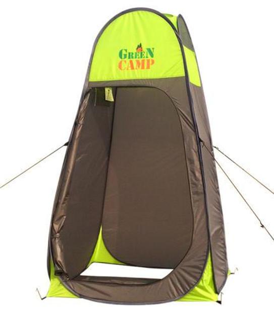 Палатка-душ GreenCamp 20 автоматична 110x110x190 см Сірий/Салатовий (29636909) - фото 2