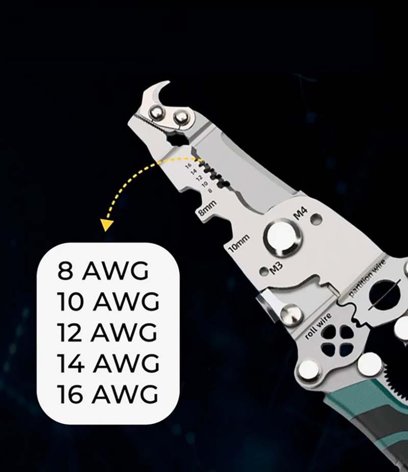Клещи для зачистки кабелей снятие изоляции 16в1 (id_117350) - фото 8 Клещи для зачистки кабелей снятие изоляции 16в1 (id_117350) - фото 8