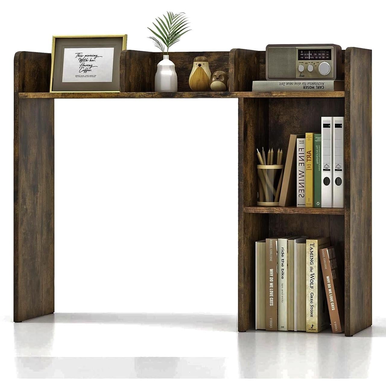 Полка-надстройка настольная из дерева Мирелин эспрессо (АКД-005535)