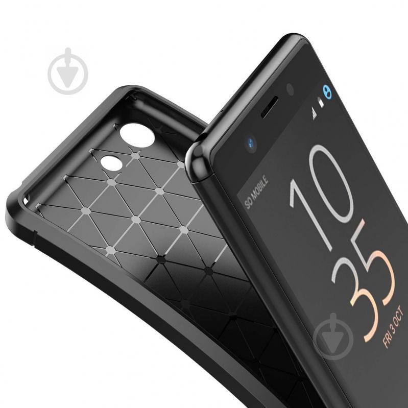 Чехол Carbon Case Sony Xperia Ace Черный (hub_ztoq99422) - фото 2