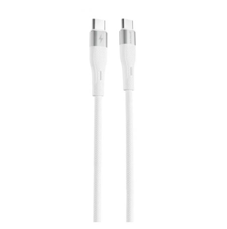 Кабель Charge/OTG Proove Light Silicone Type-C to Type-C 2,4A 60 W 1 м White (578985)