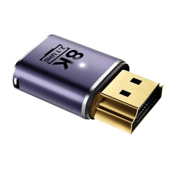 Переходник прямой HDMI-HDMI M/F LED Metal 8К HDMI 2.1 48Gbps A8K-01 (A-48704)