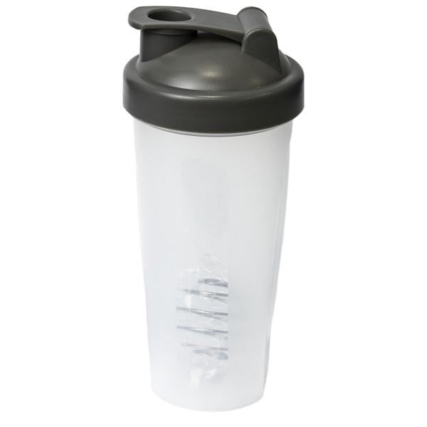 Шейкер спортивный Helios Best Body из пластика с шариком 600 мл Бело-серый (124-125-sh-Нг-600)