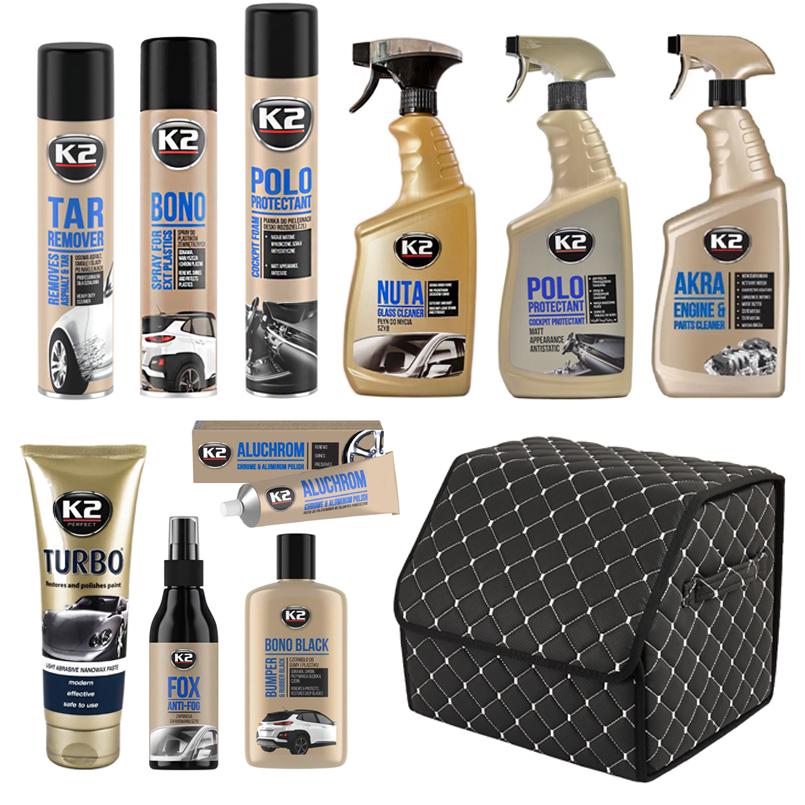 Базовый набор профессиональной автохимии K2 с органайзером (11 ед.)
