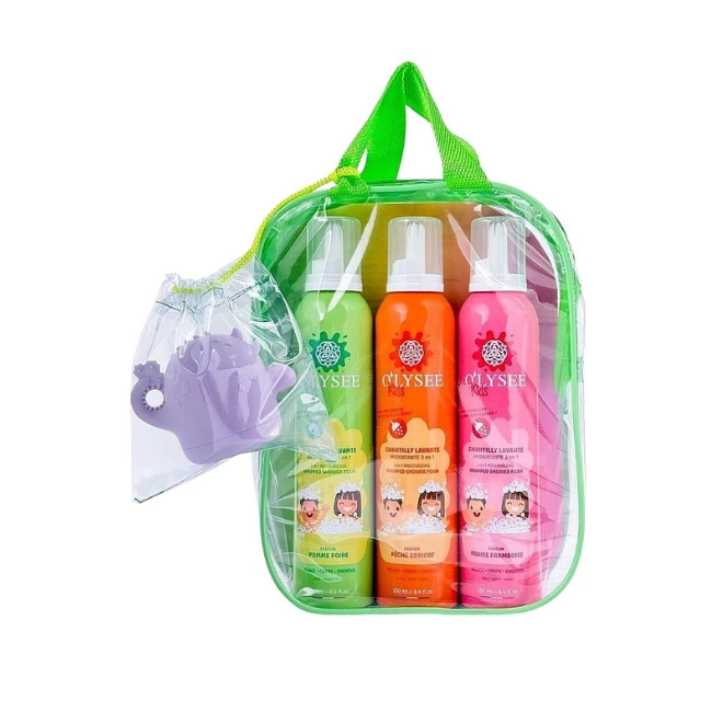 набор для купания детский OLYSEE Kids 3 ед. 250 мл с игрушкой (3520710008358)