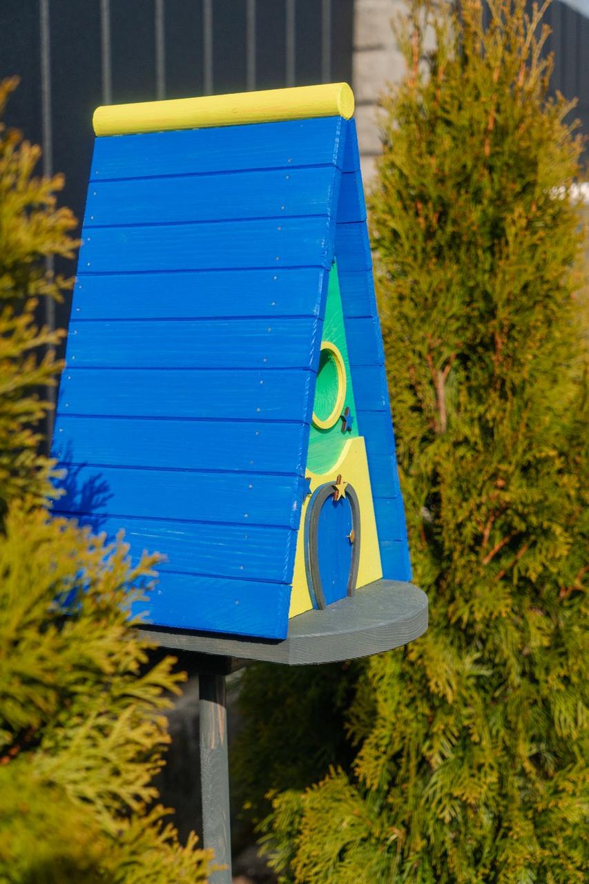 Дом для птиц Андромеда из древесины 325х290х210 мм Сапфировый - фото 9