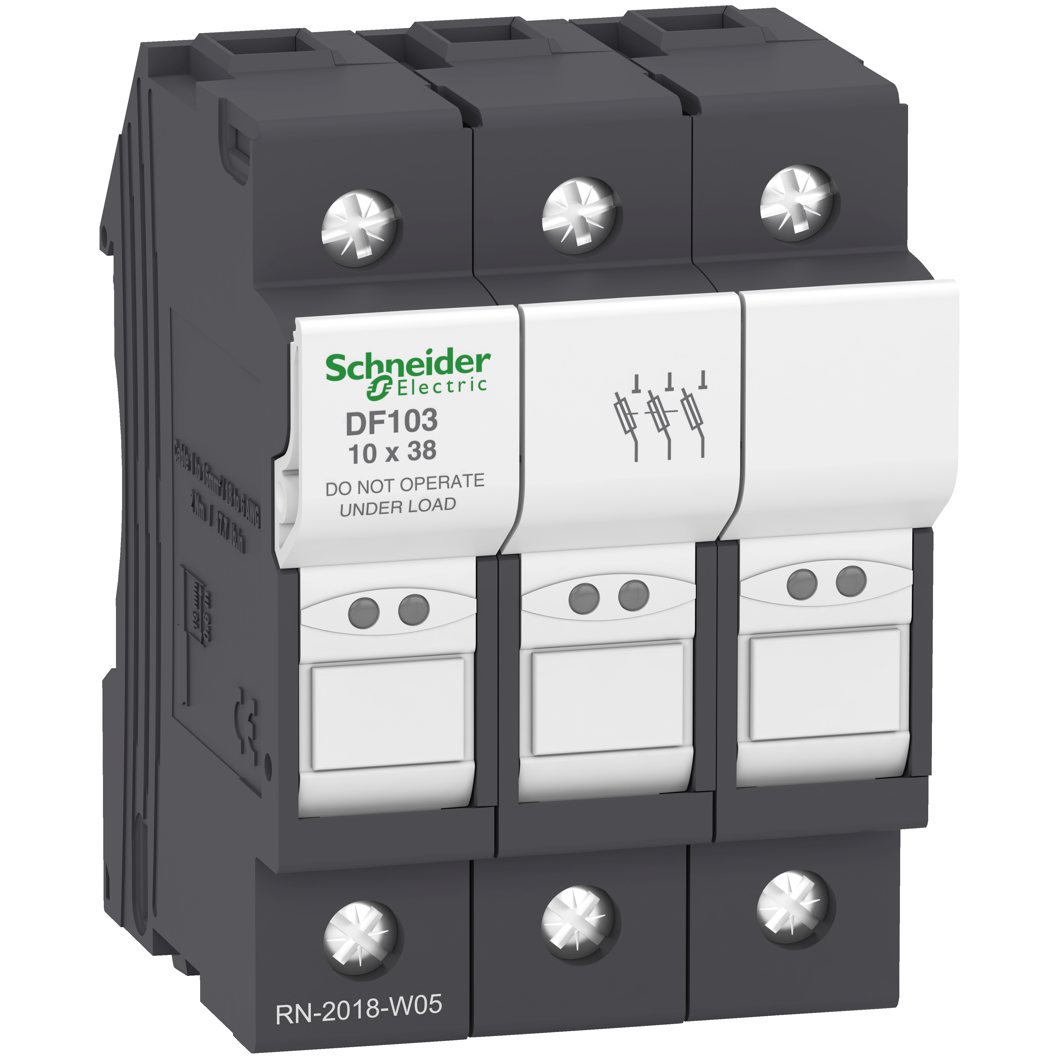 Держатель предохранителя Schneider Electric 3P 32A 690 В 10x38 мм (DF103)