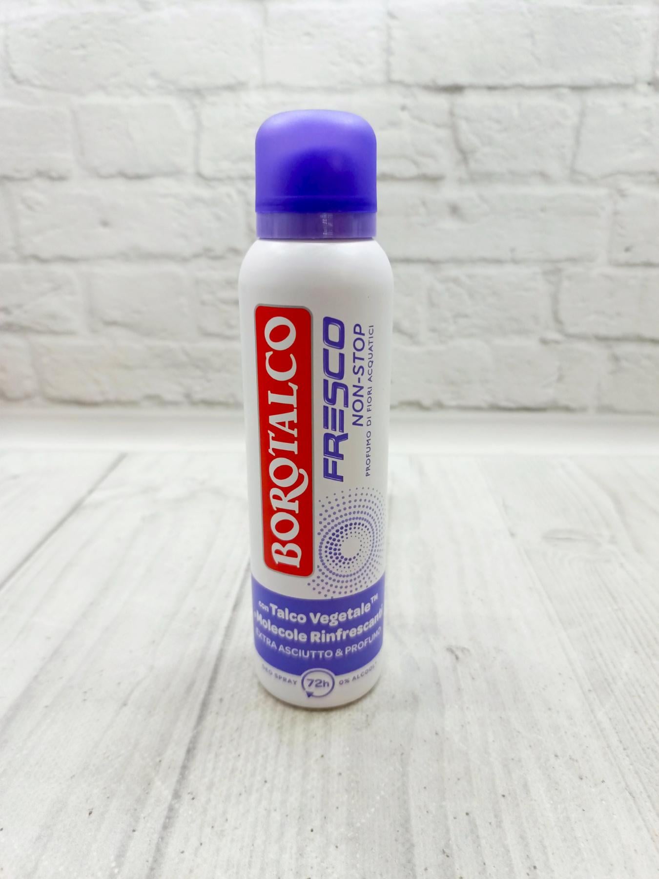Дезодорант-антиперспирант Borotalco Fresco Non-Stop profumo di Fiori Acquatici 72h спрей 0% Alcool 150 мл (36125509)