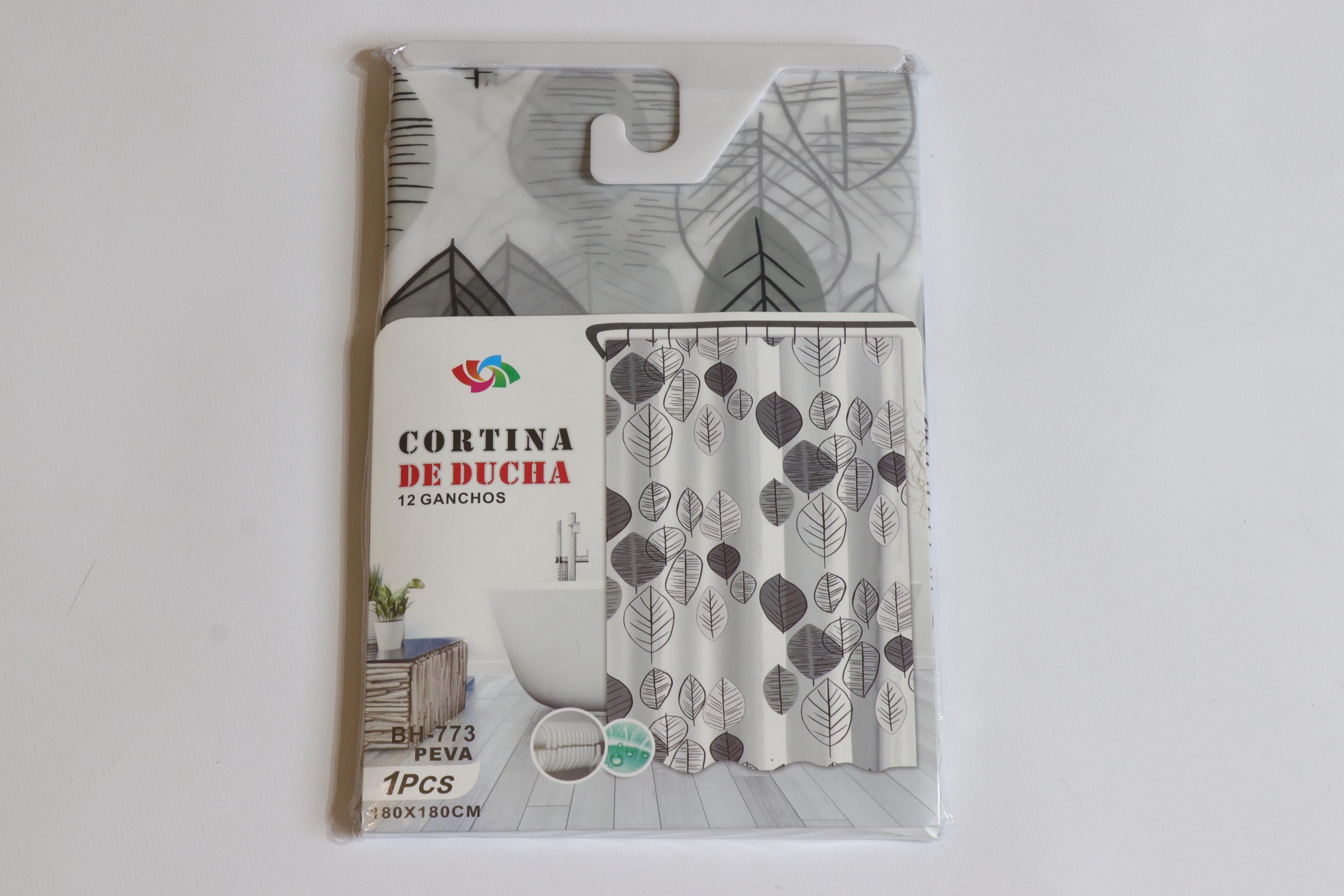 Шторка для ванной силиконовая Grey Leaf Cortina 180x180 см (81068)