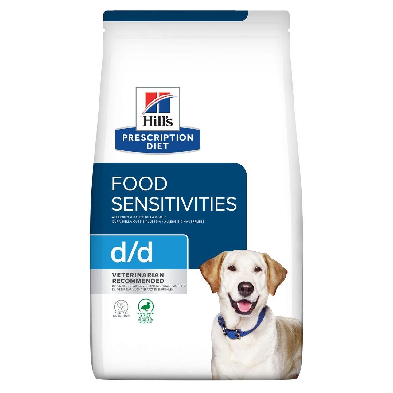 Корм сухой для собак Hill's Prescription Diet Canine D/D Food Sensitivities Duck & Rice 12 кг (605855) - фото 1