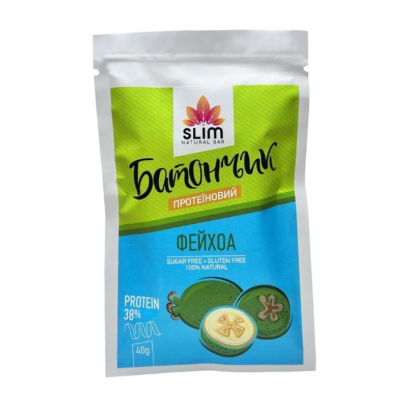 Протеиновый батончик Slim Protein Bar 40 г Фейхоа (21725-01) Протеиновый батончик Slim Protein Bar 40 г Фейхоа (21725-01)