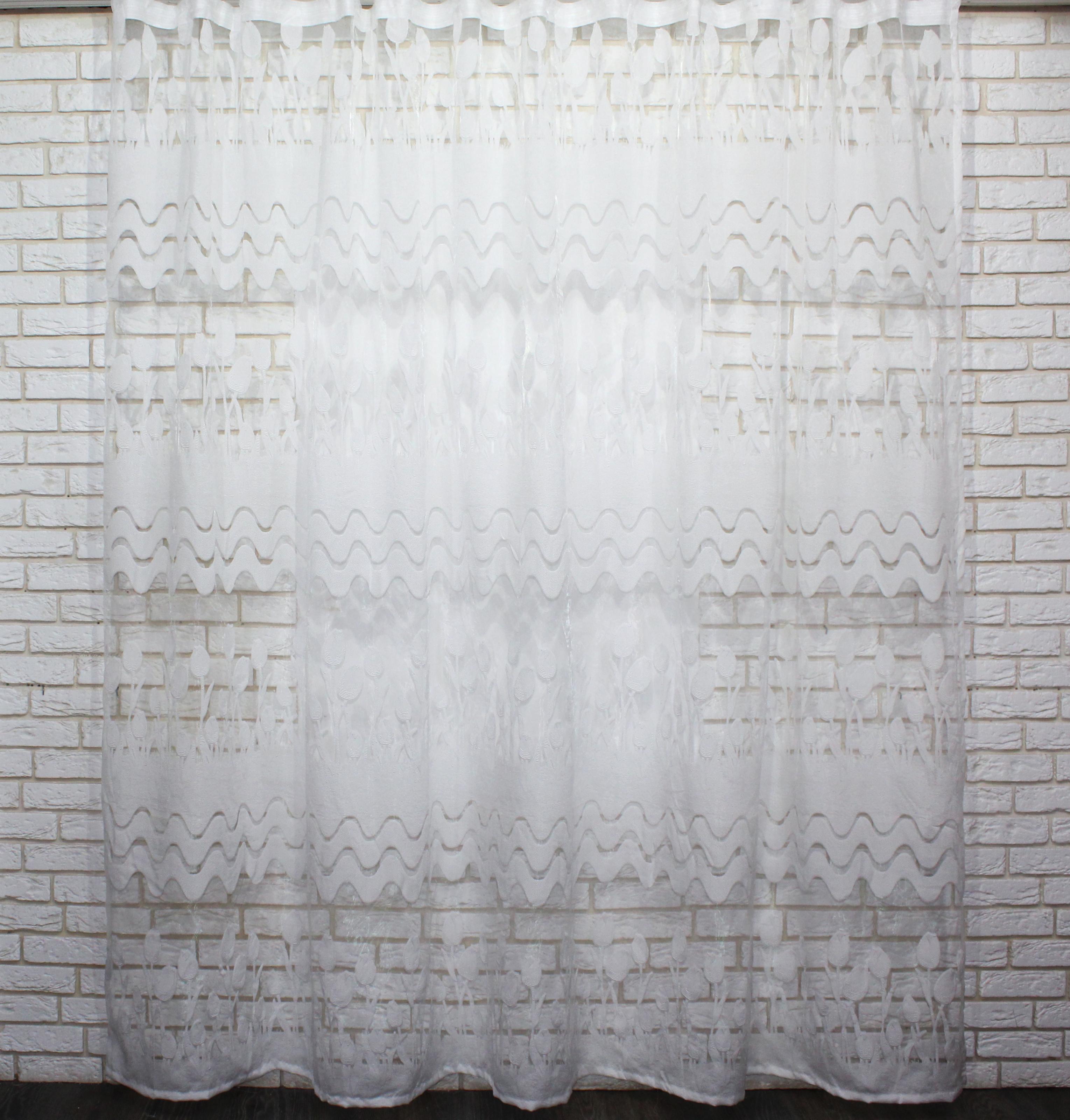 Тюль VR-Textil 900т Жатка на основе органзы 300х270 см Белый (40-122)